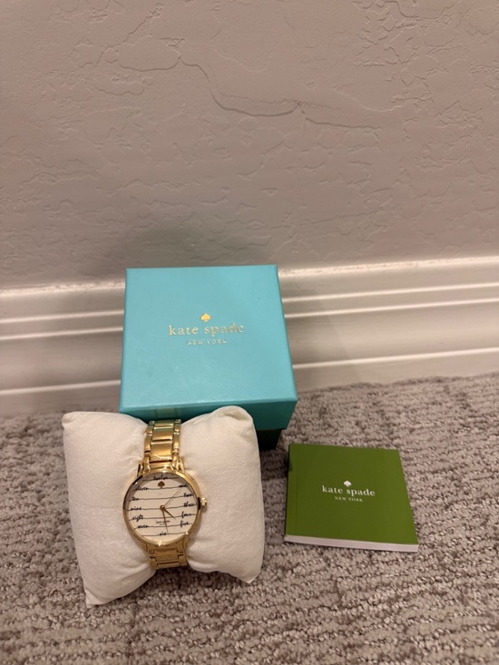 Kate Spade New York Gold Tone Bracelet Watch w/ Box & Booklet main image 6